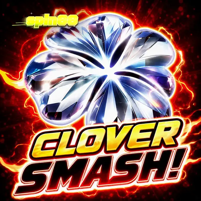Tampilan visual slot Clover Smash dengan simbol semanggi yang bercahaya
